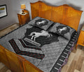 Ohaprints-Quilt-Bed-Set-Pillowcase-Horse-Carbon-Stone-Metal-Silver-Custom-Personalized-Name-Blanket-Bedspread-Bedding-3624-King (90'' x 100'')