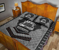 Ohaprints-Quilt-Bed-Set-Pillowcase-Truck-Trucker-Carbon-Stone-Metal-Silver-Custom-Personalized-Name-Blanket-Bedspread-Bedding-3561-King (90'' x 100'')