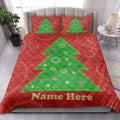 Ohaprints-Quilt-Bed-Set-Pillowcase-Christmas-Tree-Patchwork-Style-Pattern-Custom-Personalized-Name-Blanket-Bedspread-Bedding-3906-King (90'' x 100'')