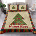 Ohaprints-Quilt-Bed-Set-Pillowcase-Christmas-Tree-Vintage-Greeting-Unique-Gift-Custom-Personalized-Name-Blanket-Bedspread-Bedding-3908-King (90'' x 100'')