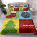 Ohaprints-Quilt-Bed-Set-Pillowcase-Christmas-Tree-Patchwork-Pattern-Gift-Custom-Personalized-Name-Blanket-Bedspread-Bedding-3909-King (90'' x 100'')