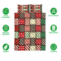 Ohaprints-Quilt-Bed-Set-Pillowcase-Christmas-Seamless-Patchwork-Pattern-Plaid-Xmas-Holiday-Unique-Gifts-Blanket-Bedspread-Bedding-3914-Double (70'' x 80'')