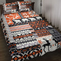 Ohaprints-Quilt-Bed-Set-Pillowcase-Christmas-Rustic-Cabin-Bear-Deer-Orange-Black-Plaid-Xmas-Holiday-Blanket-Bedspread-Bedding-3925-Throw (55'' x 60'')