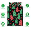 Ohaprints-Quilt-Bed-Set-Pillowcase-Christmas-Tree-Red-Green-Plaid-Pattern-Xmas-Holiday-Unique-Gifts-Blanket-Bedspread-Bedding-3927-Double (70'' x 80'')