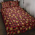 Ohaprints-Quilt-Bed-Set-Pillowcase-Baseball-Gold-Glitter-Christmas-Red-Buffalo-Plaid-Pattern-Blanket-Bedspread-Bedding-4020-Throw (55'' x 60'')