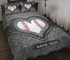 Ohaprints-Quilt-Bed-Set-Pillowcase-Baseball-Heart-Gray-Pattern-Unique-Gift-Custom-Personalized-Name-Blanket-Bedspread-Bedding-3212-Throw (55&#39;&#39; x 60&#39;&#39;)