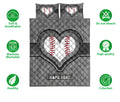 Ohaprints-Quilt-Bed-Set-Pillowcase-Baseball-Heart-Gray-Pattern-Unique-Gift-Custom-Personalized-Name-Blanket-Bedspread-Bedding-3212-Double (70'' x 80'')