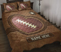 Ohaprints-Quilt-Bed-Set-Pillowcase-American-Football-Heart-Brown-Pattern-Unique-Gift-Custom-Personalized-Name-Blanket-Bedspread-Bedding-3157-Throw (55'' x 60'')