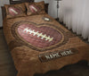 Ohaprints-Quilt-Bed-Set-Pillowcase-American-Football-Heart-Brown-Pattern-Unique-Gift-Custom-Personalized-Name-Blanket-Bedspread-Bedding-3157-Throw (55&#39;&#39; x 60&#39;&#39;)