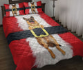 Ohaprints-Quilt-Bed-Set-Pillowcase-German-Shepherd-With-Santa-Claus-Blanket-Bedspread-Bedding-2647-Throw (55'' x 60'')