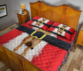 Ohaprints-Quilt-Bed-Set-Pillowcase-German-Shepherd-With-Santa-Claus-Blanket-Bedspread-Bedding-2647-Queen (80'' x 90'')