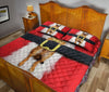 Ohaprints-Quilt-Bed-Set-Pillowcase-German-Shepherd-With-Santa-Claus-Blanket-Bedspread-Bedding-2647-Queen (80&#39;&#39; x 90&#39;&#39;)