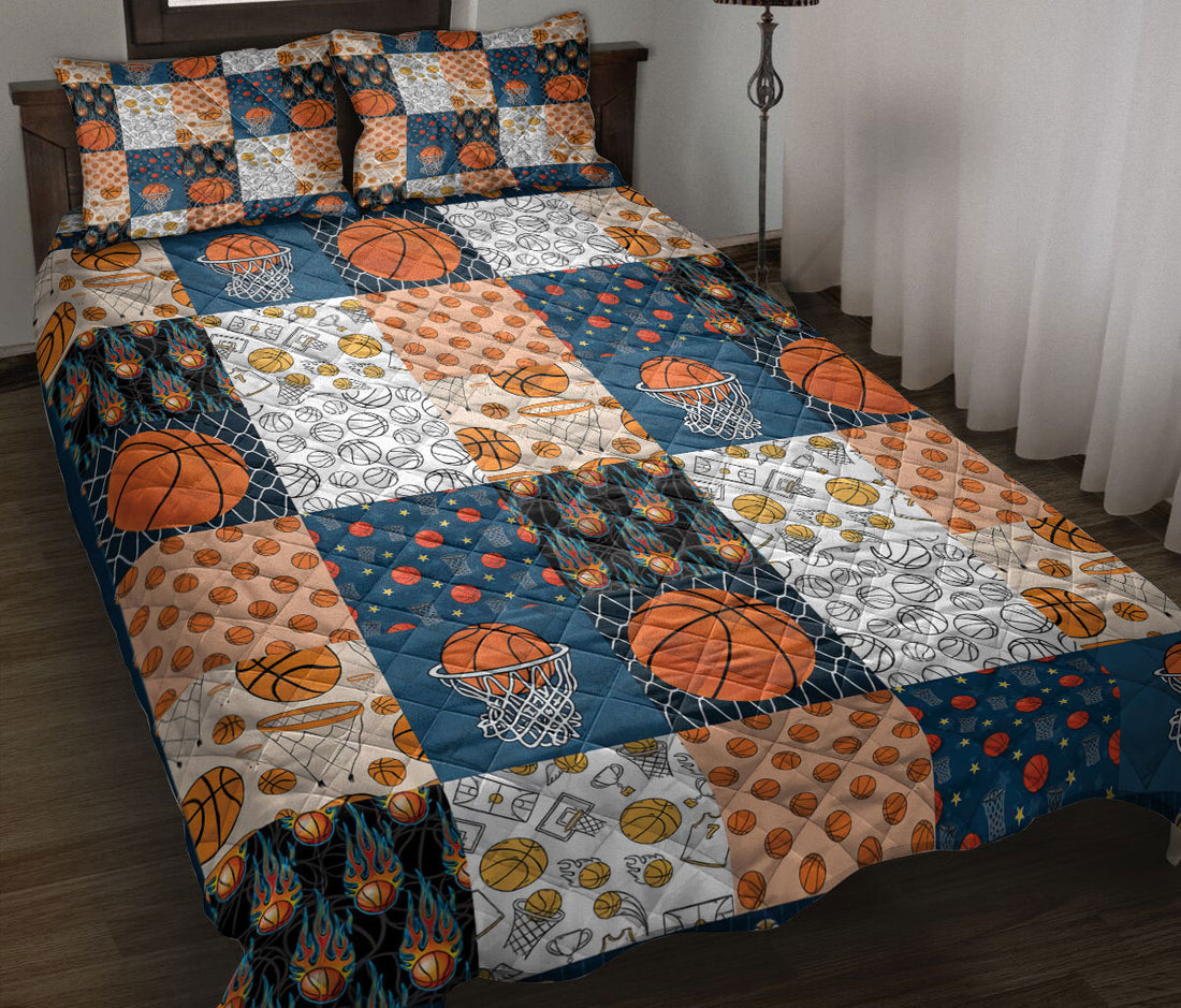 Ohaprints-Quilt-Bed-Set-Pillowcase-Basketball-Pattern-Blanket-Bedspread-Bedding-1468-Throw (55'' x 60'')
