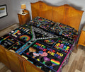 Ohaprints-Quilt-Bed-Set-Pillowcase-Lgbt-Pride-Human-Beings-Lgbt-Gay-Lesbian-Pride-Rainbow-Blanket-Bedspread-Bedding-2054-Queen (80'' x 90'')