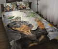 Ohaprints-Quilt-Bed-Set-Pillowcase-Dachshund-With-Butterfly-And-Daisy-Flower-Blanket-Bedspread-Bedding-2055-Throw (55'' x 60'')