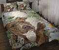 Ohaprints-Quilt-Bed-Set-Pillowcase-Pitbull-With-Butterfly-And-Daisy-Flower-Blanket-Bedspread-Bedding-2649-Throw (55'' x 60'')