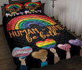 Ohaprints-Quilt-Bed-Set-Pillowcase-Lgbt-Pride-Human-Kind-Be-Both-Lgbtq-Blanket-Bedspread-Bedding-1472-Throw (55'' x 60'')