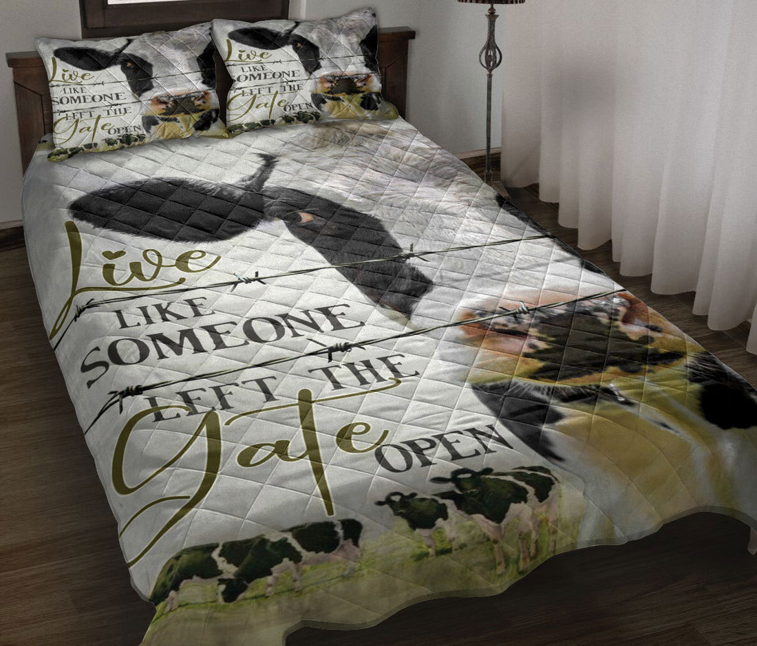 Ohaprints-Quilt-Bed-Set-Pillowcase-Cow-Live-Like-Someone-Left-The-Gate-Open-Blanket-Bedspread-Bedding-893-Throw (55'' x 60'')