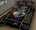 Ohaprints-Quilt-Bed-Set-Pillowcase-Asd-Autism-Awareness-Different-Not-Less-Blanket-Bedspread-Bedding-2653-King (90'' x 100'')