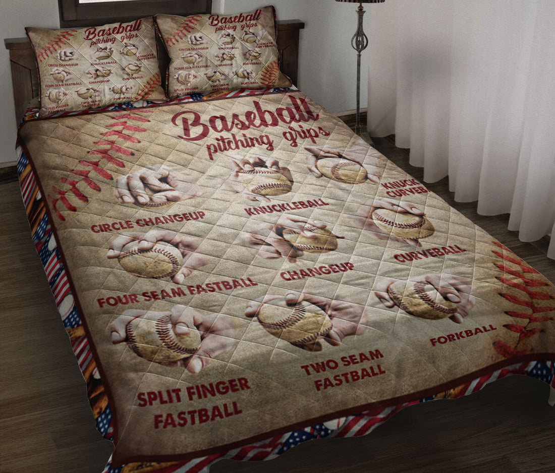 Ohaprints-Quilt-Bed-Set-Pillowcase-Baseball-Pitching-Grips-Baseball-Player-Blanket-Bedspread-Bedding-891-Throw (55'' x 60'')
