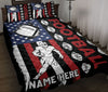 Ohaprints-Quilt-Bed-Set-Pillowcase-Football-Player-American-Flag-Usa-Unique-Gifts-Custom-Personalized-Name-Blanket-Bedspread-Bedding-3166-Throw (55&#39;&#39; x 60&#39;&#39;)