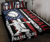 Ohaprints-Quilt-Bed-Set-Pillowcase-Baseball-Catcher-Player-American-Flag-Usa-Unique-Gift-Custom-Personalized-Name-Blanket-Bedspread-Bedding-3219-Throw (55&#39;&#39; x 60&#39;&#39;)