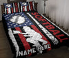 Ohaprints-Quilt-Bed-Set-Pillowcase-Softball-Catcher-Player-American-Flag-Usa-Unique-Gift-Custom-Personalized-Name-Blanket-Bedspread-Bedding-3114-Throw (55&#39;&#39; x 60&#39;&#39;)