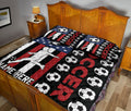 Ohaprints-Quilt-Bed-Set-Pillowcase-Soccer-Player-American-Flag-Usa-Unique-Gift-Custom-Personalized-Name-Blanket-Bedspread-Bedding-3389-King (90'' x 100'')