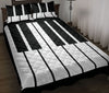 Ohaprints-Quilt-Bed-Set-Pillowcase-Music-Piano-Keys-Music-Notes-Music-Theme-Musical-Note-Black-White-Blanket-Bedspread-Bedding-900-Throw (55&#39;&#39; x 60&#39;&#39;)