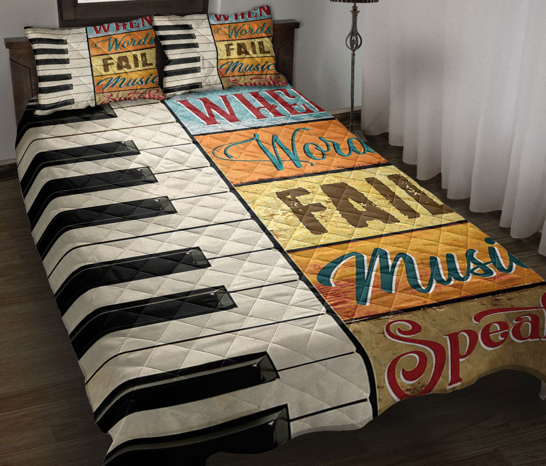 Ohaprints-Quilt-Bed-Set-Pillowcase-Piano-When-Words-Fail-Music-Speaks-Music-Key-Notes-Gift-For-Pianist-Blanket-Bedspread-Bedding-2661-Throw (55'' x 60'')