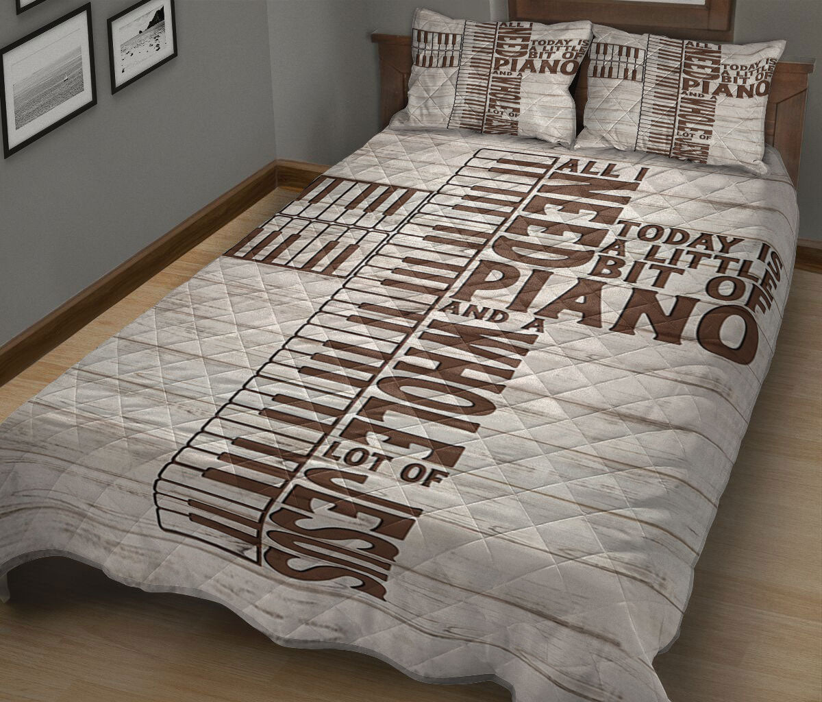 Ohaprints-Quilt-Bed-Set-Pillowcase-Piano-All-I-Need-Is-Music-And-Jesus-Vintage-Gift-For-Pianist-Blanket-Bedspread-Bedding-2067-King (90'' x 100'')