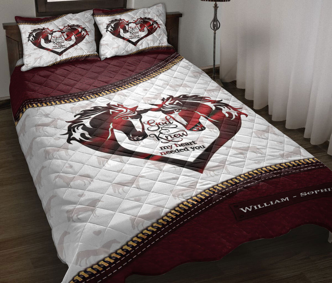 Ohaprints-Quilt-Bed-Set-Pillowcase-Couple-Gift-Horse-Lovers-Wife-Husband-Custom-Personalized-Name-Blanket-Bedspread-Bedding-3627-Throw (55'' x 60'')