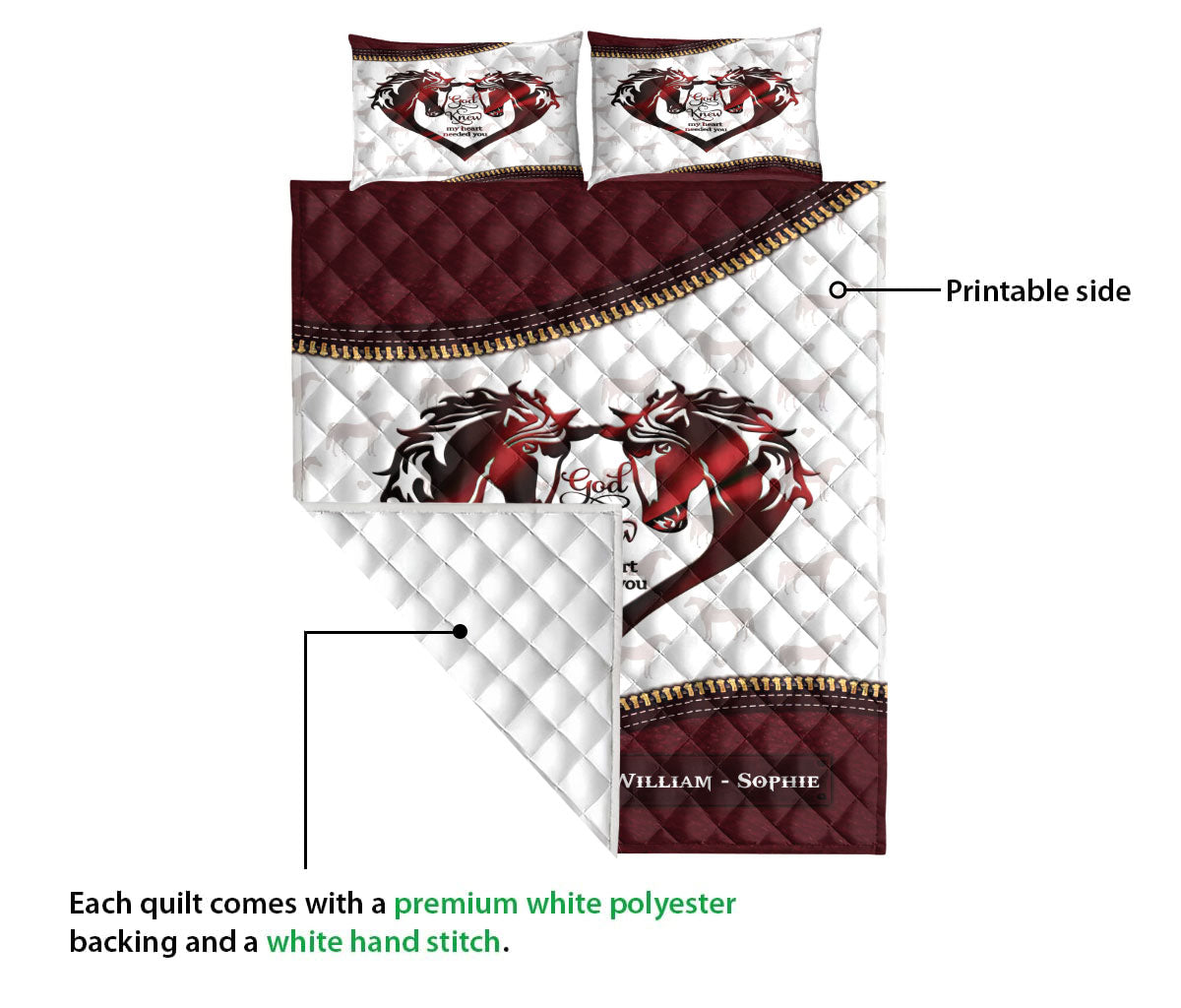 Ohaprints-Quilt-Bed-Set-Pillowcase-Couple-Gift-Horse-Lovers-Wife-Husband-Custom-Personalized-Name-Blanket-Bedspread-Bedding-3627-Queen (80'' x 90'')