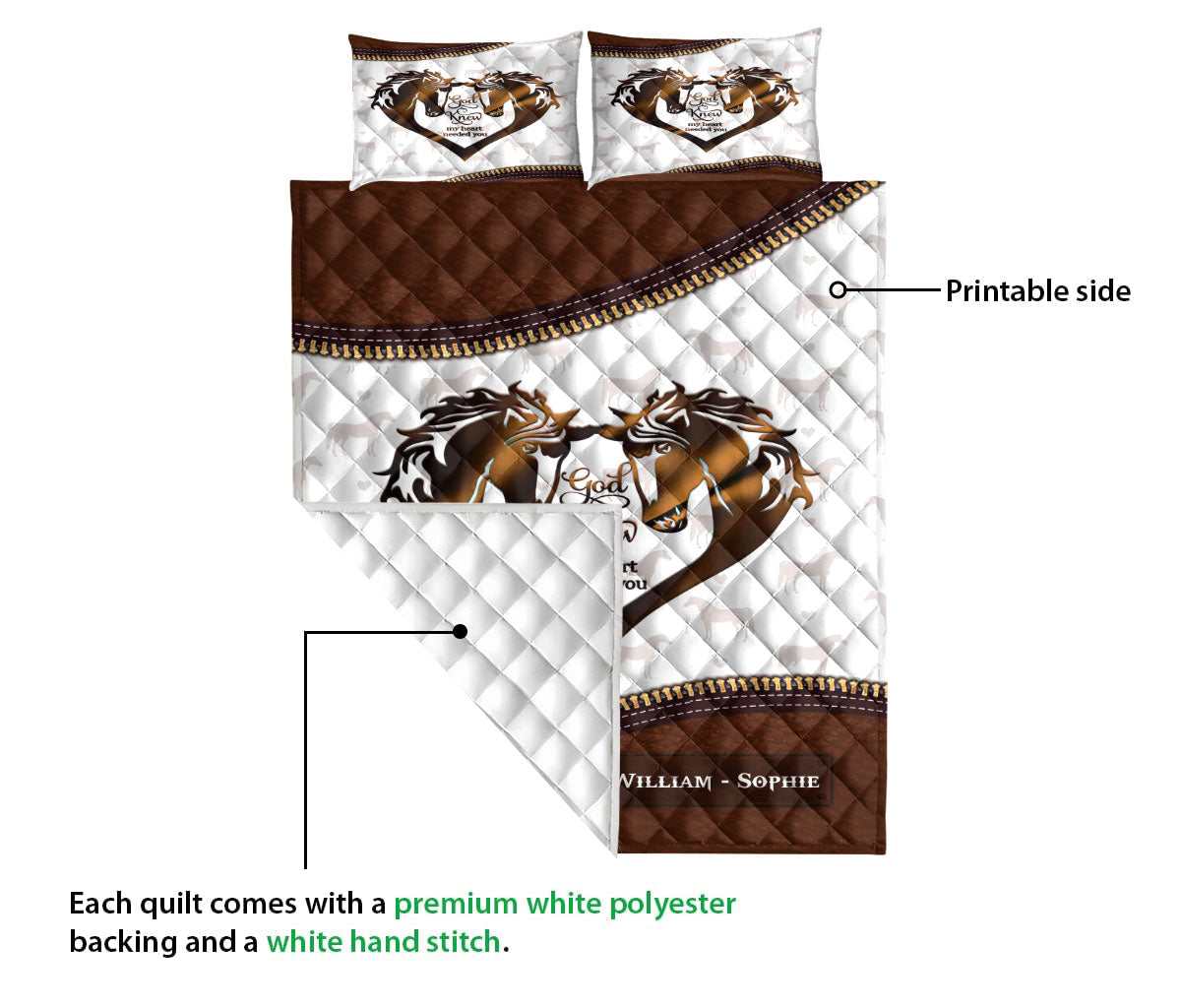 Ohaprints-Quilt-Bed-Set-Pillowcase-Husband-Wife-Couple-Gift-Horse-Lover-Custom-Personalized-Name-Blanket-Bedspread-Bedding-3634-Queen (80'' x 90'')