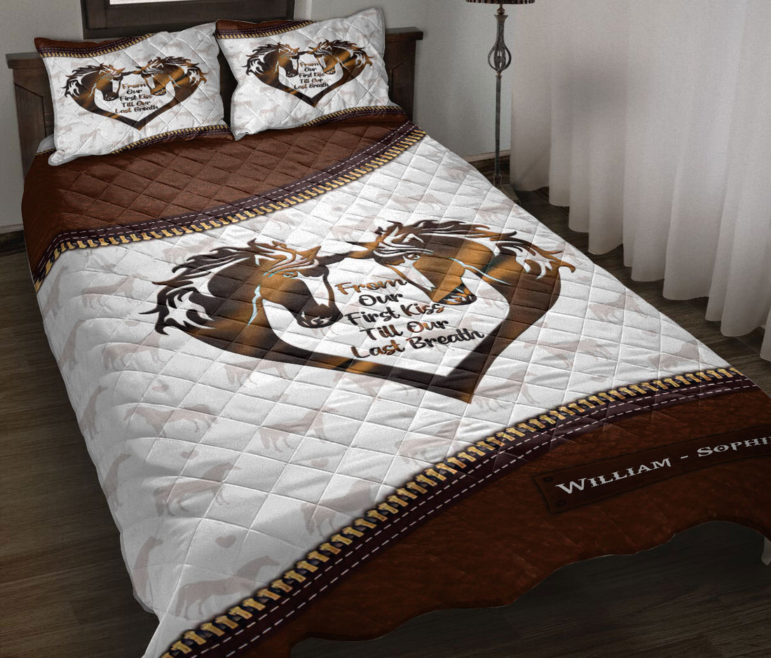 Ohaprints-Quilt-Bed-Set-Pillowcase-Husband-Wife-Couple-Gift-Horse-Lovers-Custom-Personalized-Name-Blanket-Bedspread-Bedding-3635-Throw (55'' x 60'')