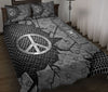Ohaprints-Quilt-Bed-Set-Pillowcase-Hippie-Peace-Sign-Crack-Metal-Silver-Pattern-Custom-Personalized-Name-Blanket-Bedspread-Bedding-2898-Throw (55&#39;&#39; x 60&#39;&#39;)