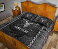 Ohaprints-Quilt-Bed-Set-Pillowcase-Hunting-Hunter-Deer-Iron-Chain-Pattern-Unique-Gifts-Custom-Personalized-Name-Blanket-Bedspread-Bedding-2313-King (90'' x 100'')