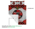 Ohaprints-Quilt-Bed-Set-Pillowcase-Christmas-Red-Plaid-Baseball-Christmas-Holiday-Custom-Personalized-Name-Blanket-Bedspread-Bedding-3230-Queen (80'' x 90'')