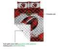 Ohaprints-Quilt-Bed-Set-Pillowcase-Christmas-Red-Plaid-American-Football-Xmas-Holiday-Custom-Personalized-Name-Blanket-Bedspread-Bedding-3167-Queen (80'' x 90'')