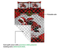 Ohaprints-Quilt-Bed-Set-Pillowcase-Christmas-Red-Plaid-Turtle-Santa-Hat-Xmas-Custom-Personalized-Name-Blanket-Bedspread-Bedding-3679-Queen (80'' x 90'')