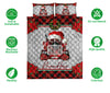 Ohaprints-Quilt-Bed-Set-Pillowcase-Christmas-Red-Plaid-Truck-Santa-Hat-Trucker-Custom-Personalized-Name-Blanket-Bedspread-Bedding-3591-Double (70&#39;&#39; x 80&#39;&#39;)