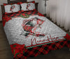 Ohaprints-Quilt-Bed-Set-Pillowcase-Christmas-Red-Plaid-Fishing-Santa-Hat-Xmas-Holiday-Custom-Personalized-Name-Blanket-Bedspread-Bedding-3255-Throw (55&#39;&#39; x 60&#39;&#39;)