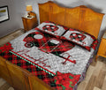 Ohaprints-Quilt-Bed-Set-Pillowcase-Christmas-Red-Plaid-Camping-Santa-Hat-Xmas-Custom-Personalized-Name-Blanket-Bedspread-Bedding-3714-King (90'' x 100'')