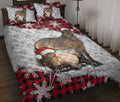 Ohaprints-Quilt-Bed-Set-Pillowcase-Christmas-Red-Plaid-Horse-Snowflakes-Custom-Personalized-Name-Blanket-Bedspread-Bedding-3639-Throw (55'' x 60'')