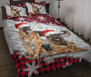 Ohaprints-Quilt-Bed-Set-Pillowcase-Christmas-Red-Plaid-German-Shepherd-Xmas-Custom-Personalized-Name-Blanket-Bedspread-Bedding-3732-Throw (55&#39;&#39; x 60&#39;&#39;)