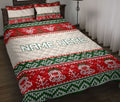 Ohaprints-Quilt-Bed-Set-Pillowcase-Christmas-Ugly-Sweater-Snowman-Reindeer-Custom-Personalized-Name-Blanket-Bedspread-Bedding-3647-Throw (55'' x 60'')