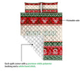 Ohaprints-Quilt-Bed-Set-Pillowcase-Christmas-Ugly-Sweater-Snowman-Reindeer-Custom-Personalized-Name-Blanket-Bedspread-Bedding-3647-Queen (80'' x 90'')
