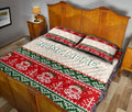 Ohaprints-Quilt-Bed-Set-Pillowcase-Christmas-Ugly-Sweater-Snowman-Reindeer-Custom-Personalized-Name-Blanket-Bedspread-Bedding-3647-King (90'' x 100'')