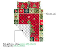 Ohaprints-Quilt-Bed-Set-Pillowcase-Christmas-Patchwork-Xmas-Tree-Winter-Custom-Personalized-Name-Blanket-Bedspread-Bedding-3654-Queen (80'' x 90'')