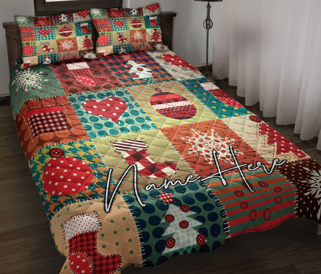 Ohaprints-Quilt-Bed-Set-Pillowcase-Cozy-Christmas-Patchwork-Xmas-Winter-Custom-Personalized-Name-Blanket-Bedspread-Bedding-3659-Throw (55'' x 60'')